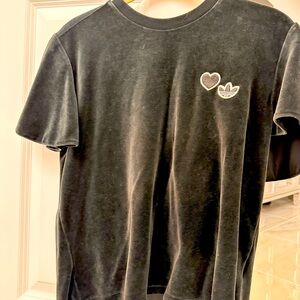 Adidas velour tee